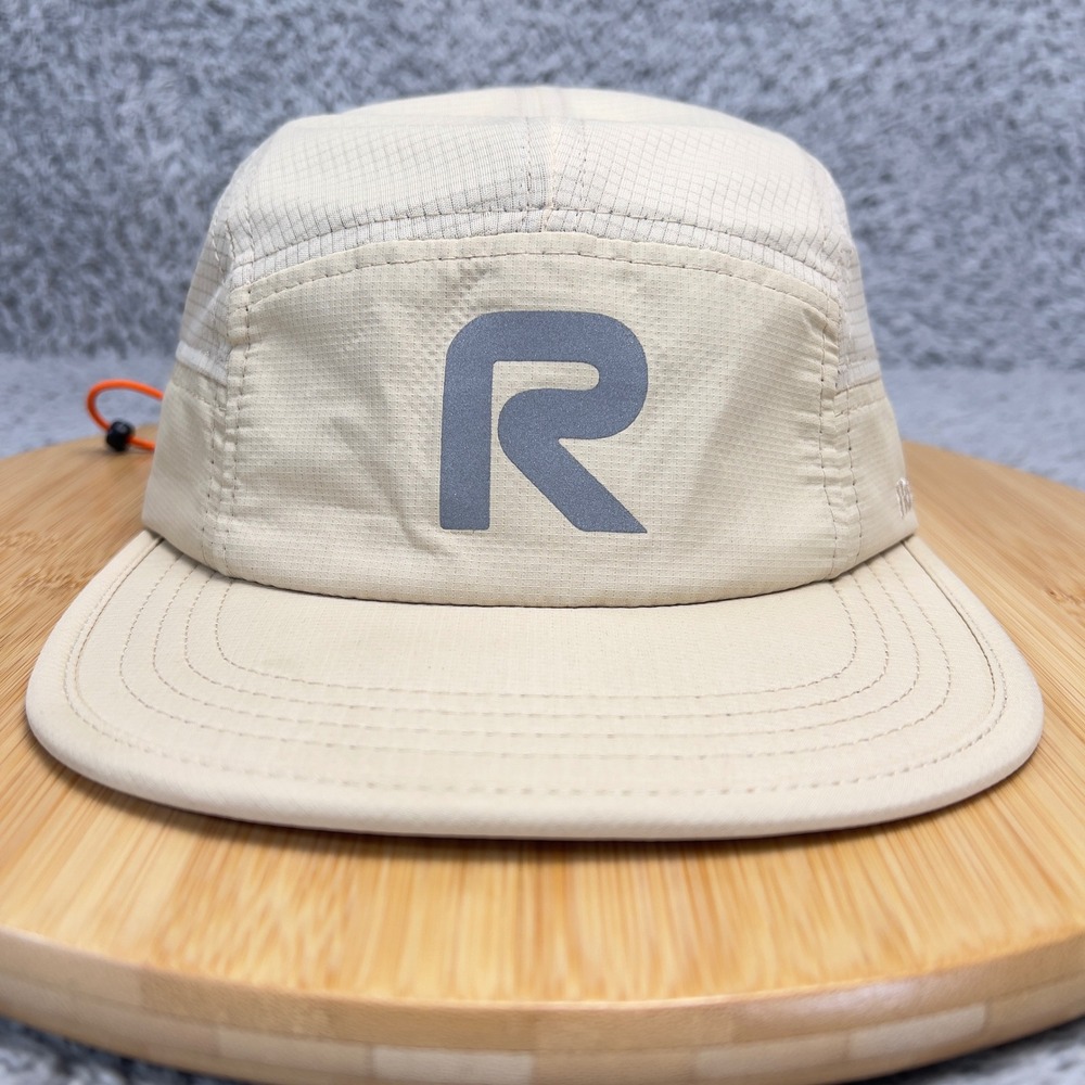 Fractel x Renegade Running Cap 5 Panel Hat Beige Lightweight Reflective Bungee